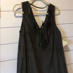 💋 NWT! C Luce green suede dress